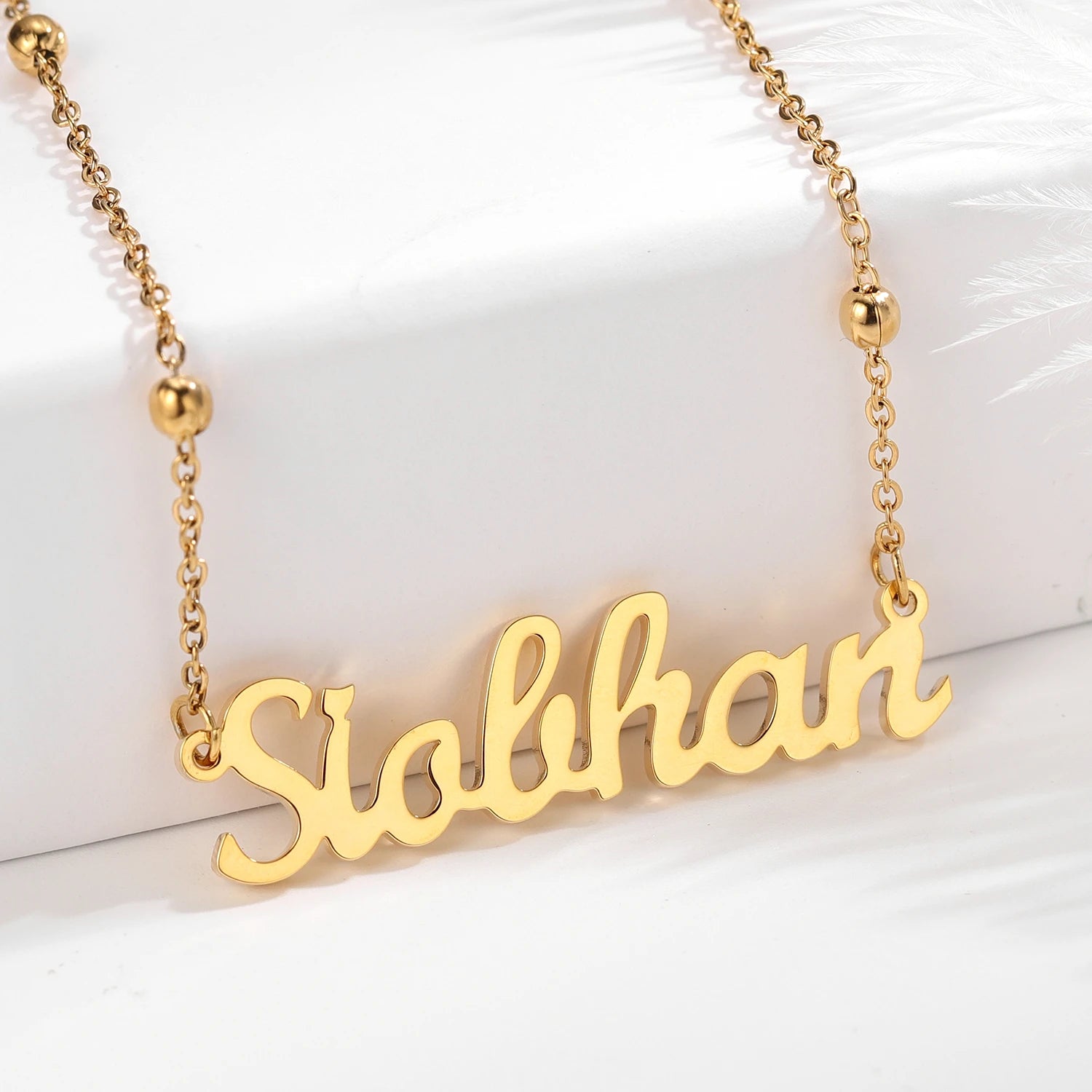 Custom Gold Chains Pendants, Stainless Steel Name Necklace